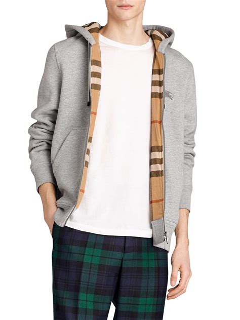 burberry hoodie zip up|burberry zip up hoodie men.